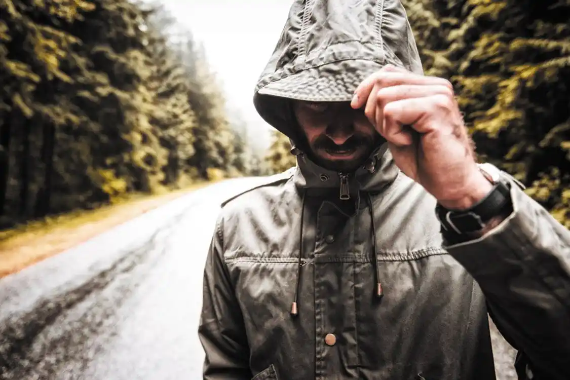 technical outerwear hat jacket